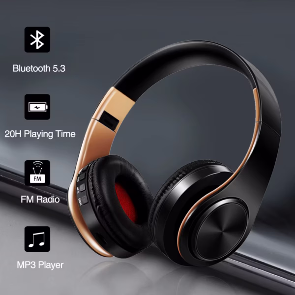 40-Hour Battery Wireless Headset with Adaptive ANC for Clear Calls