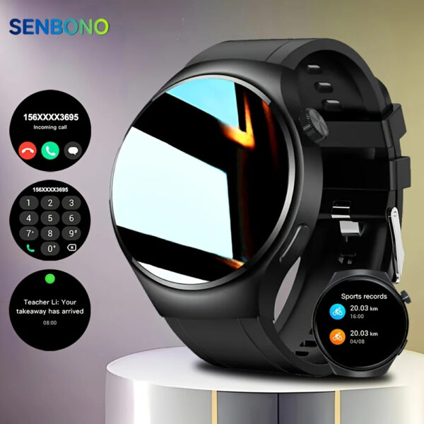 Waterproof Smartwatch with Heart Rate Monitor and Call Answer for Men