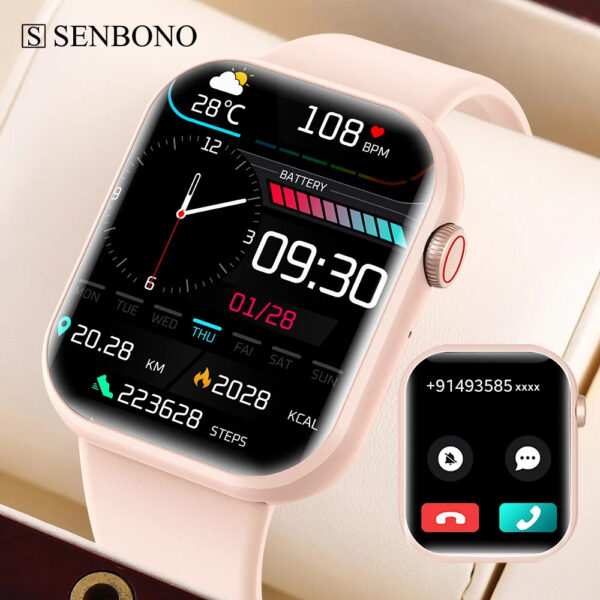 Clear 1.83″ HD Display Smartwatch with Blood Pressure Monitor