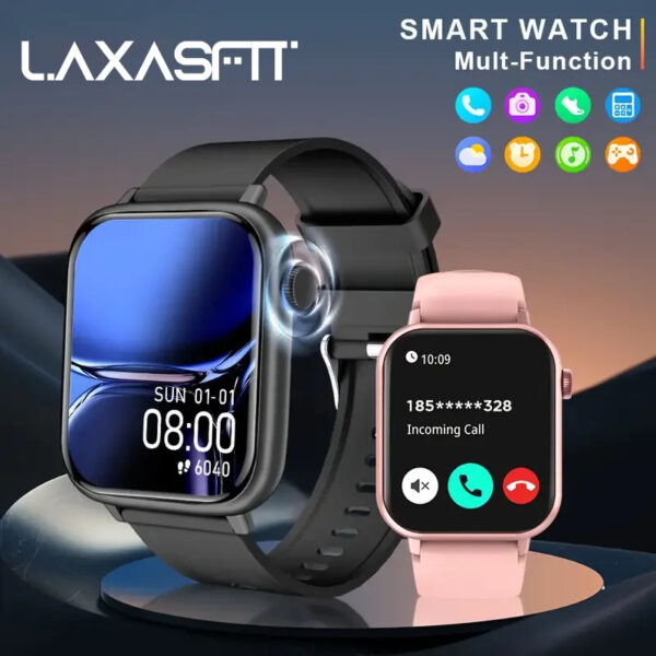 Waterproof Bluetooth Smartwatch with Voice Assistant & 100+ Sports Modes