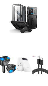 Samsung Protective Case- Car Charger- charge a bank- charging cable