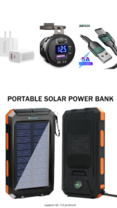 Solar power- wall charger- car charger- fast charging cable- phone accessories