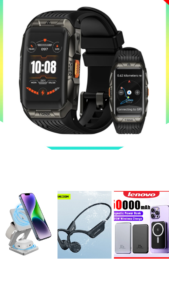 Digital watch- Wireless charging stand-- ear buds power bank- phone accessories