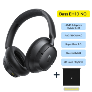 40-Hour Battery Wireless Headset with Adaptive ANC and Deep Bass