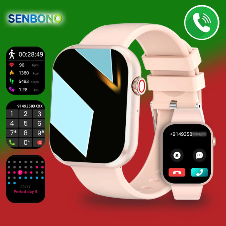 Waterproof Women’s Smartwatch with Bluetooth Calling & Health Monitor