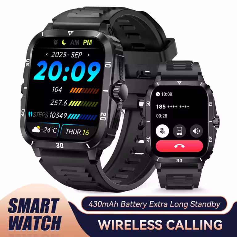 Waterproof EIGIIS Smartwatch with 1.96″ IPS & 100+ Sports Modes