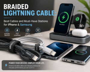 braided lightning cable illustration