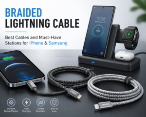 Additional Illustration of Braided Lightning Cable: Best Cables and Must-Have Stations for iPhone & Samsung