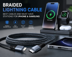 Additional Illustration of Braided Lightning Cable: Best Cables and Must-Have Stations for iPhone & Samsung
