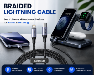 Additional Illustration of Braided Lightning Cable: Best Cables and Must-Have Stations for iPhone & Samsung
