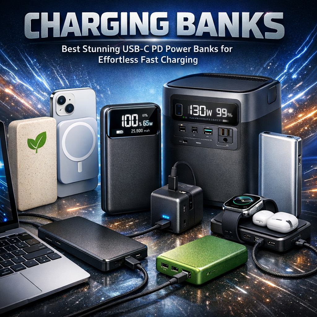 Illustration of Charging Banks: Best Stunning USB-C PD Power Banks for Effortless Fast Charging