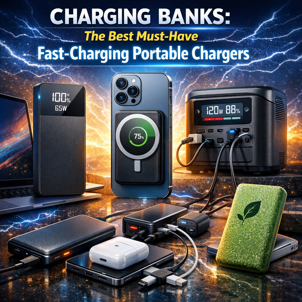 Illustration of Charging Banks: The Best Must-Have Fast-Charging Portable Chargers