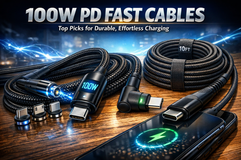 Illustration of Charging Cables: Best 100W PD Fast Cable Picks for Effortless, Durable Charging