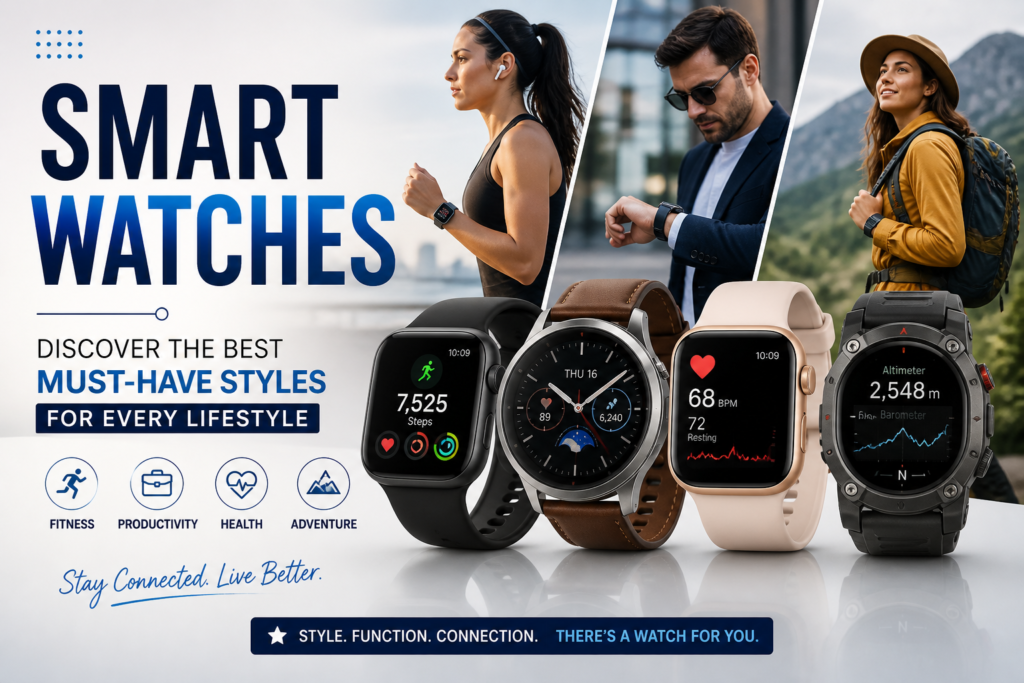 Illustration of Smart Watches: Discover the Best Must-Have Styles for Every Lifestyle