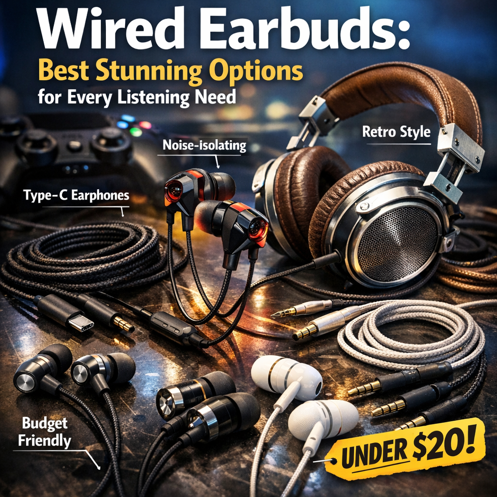 Type-C earphones illustration for Wired Earbuds: Best Stunning Options for Every Listening Need