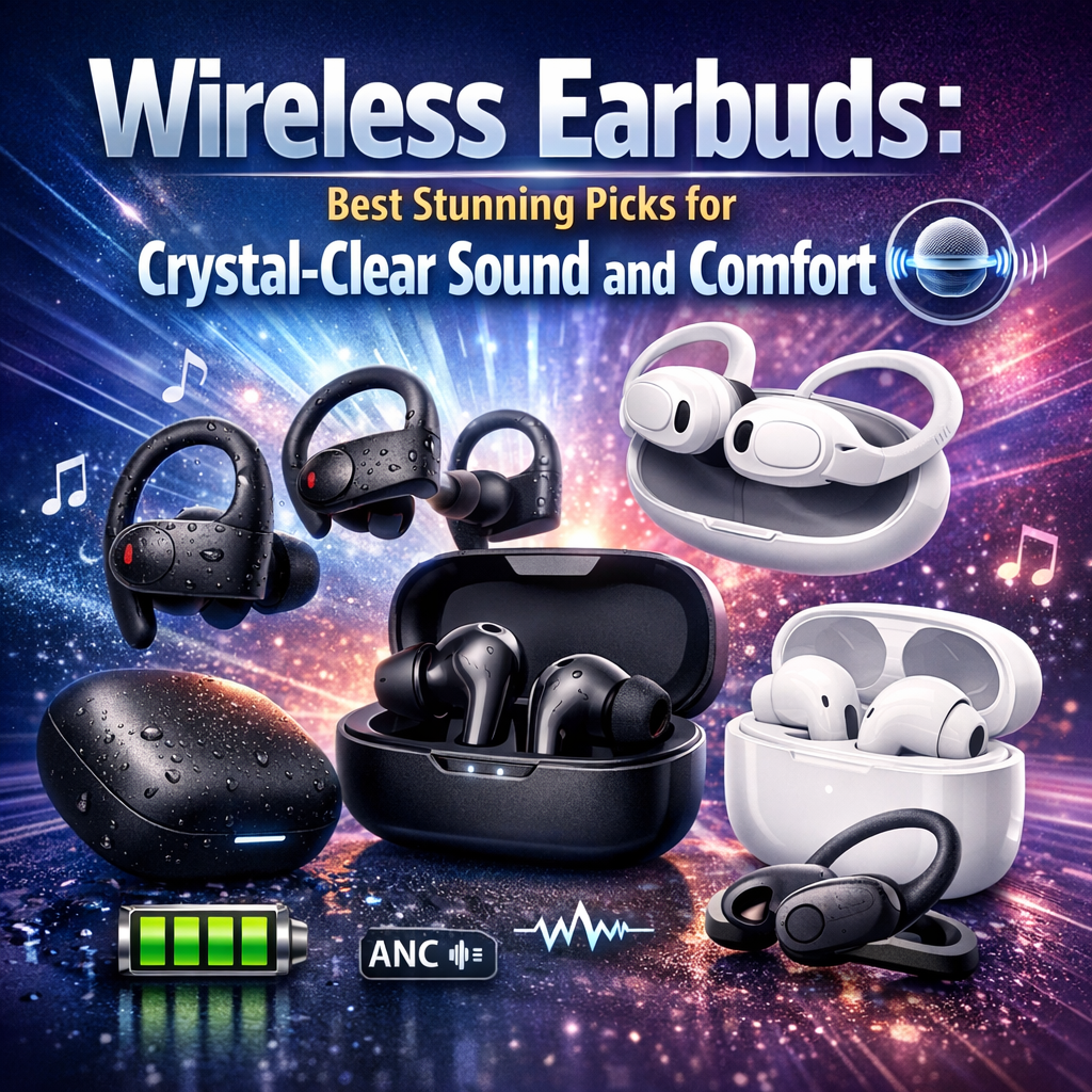 Illustration of Wireless Earbuds: Best Stunning Picks for Crystal-Clear Sound and Comfort