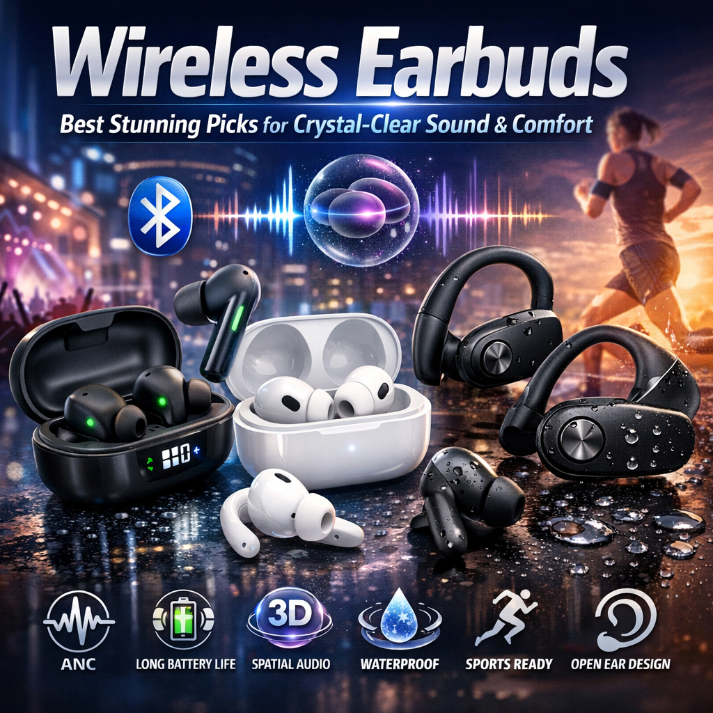 Illustration of Wireless Earbuds: Best Stunning Picks for Crystal-Clear Sound and Comfort
