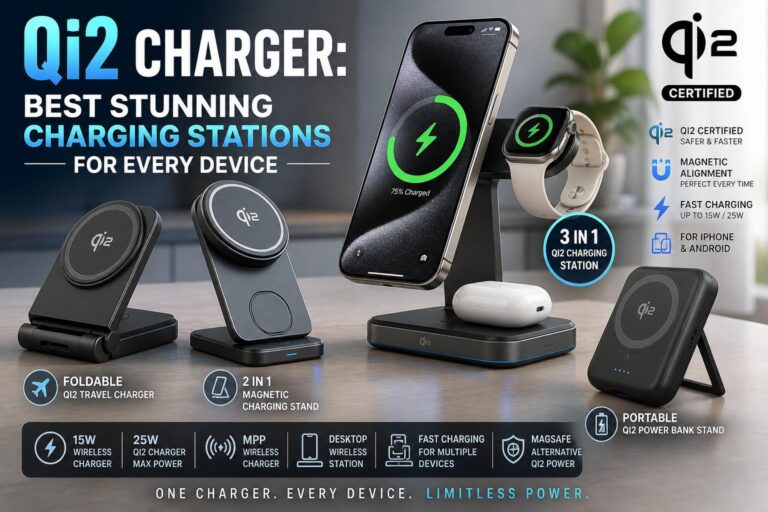 Illustration of Qi2 Charger: Best Stunning Charging Stations for Every Device